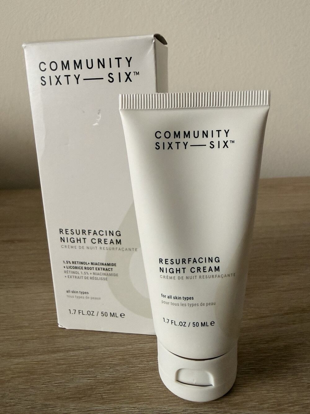 Community Sixty-Six Resurfacing Night Cream 1.7 oz Retinol Niacinamide Sealed